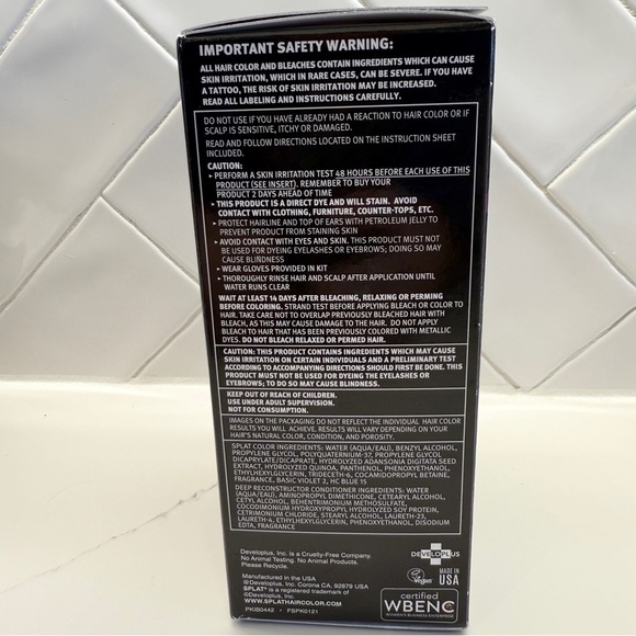 SET OF 3! Splat Midnight Plum Hair Dye Kit Vegan Long-Lasting No Bleach Needed - Picture 3 of 7